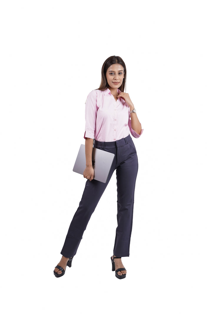 EleganceFit Trousers - Slate Grey