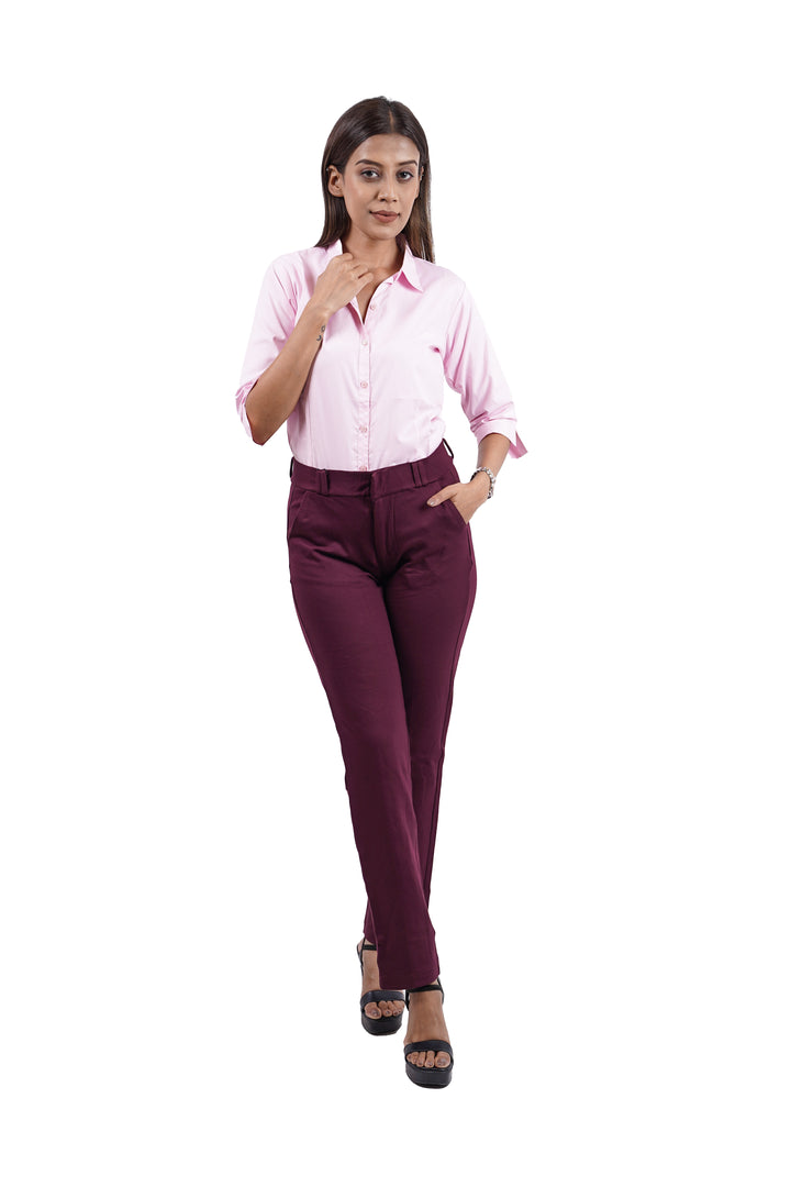 EleganceFit Trousers - wine