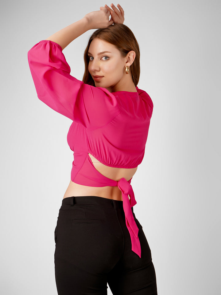 KnotEase Top-Dark pink free size