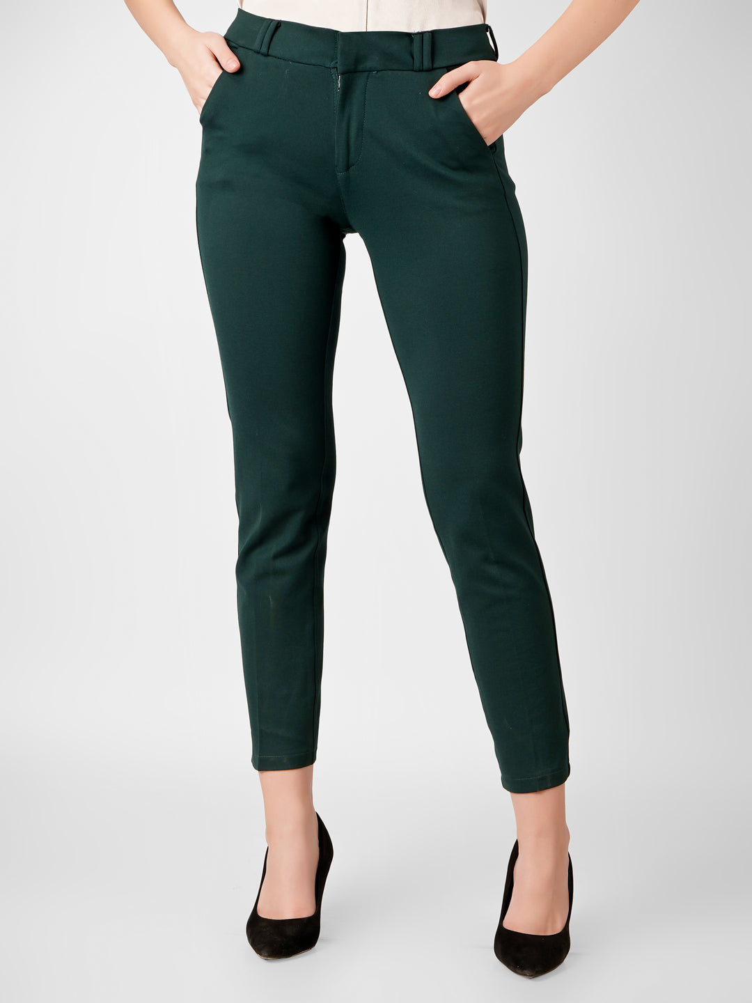 EleganceFit Trousers - Bottle green