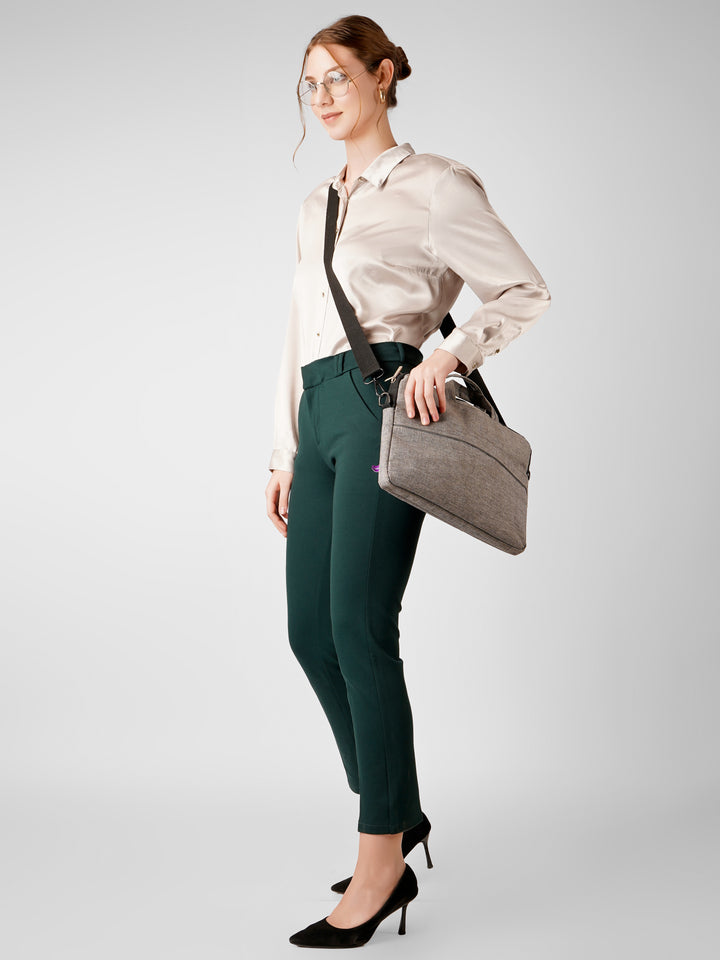 EleganceFit Trousers - Bottle green