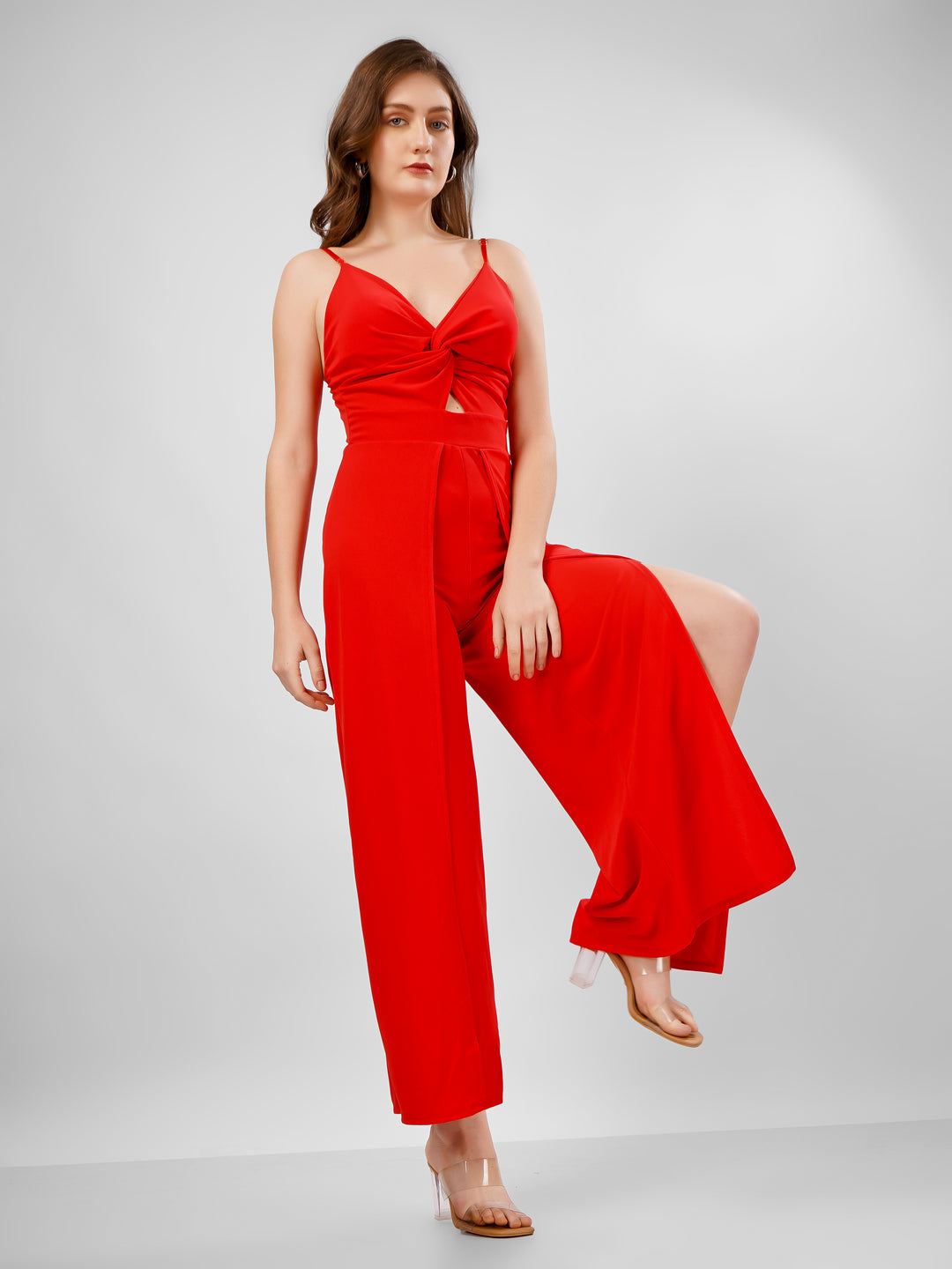 STRAPPY KNOTTED JUMPSUIT