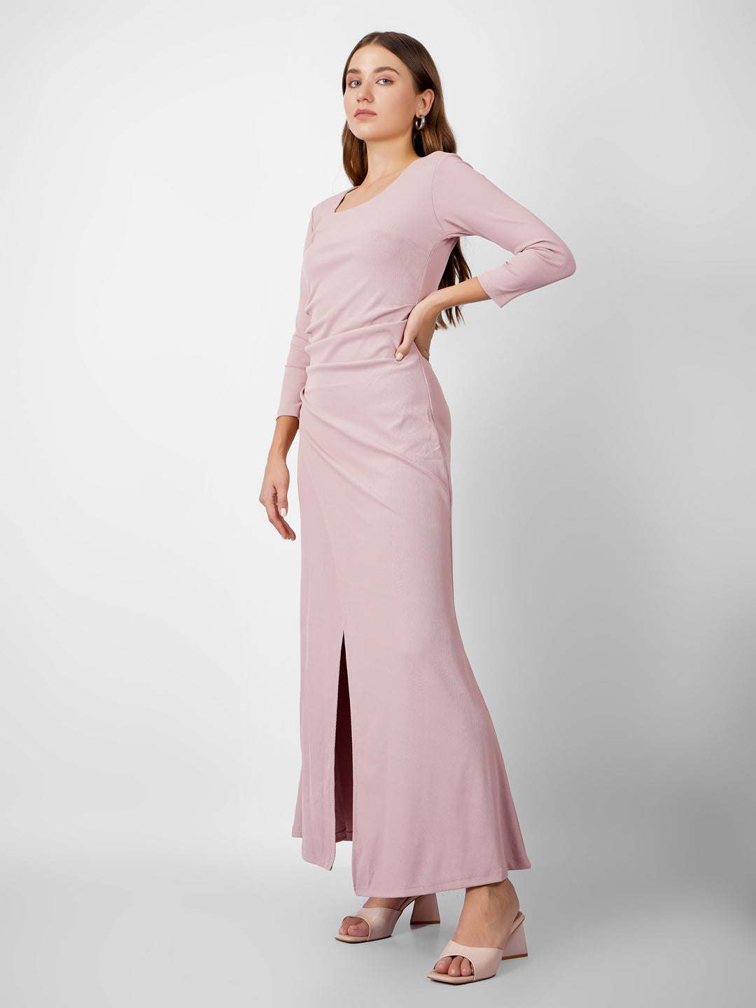 SQUARE NECK CLASSY MAXI DRESS