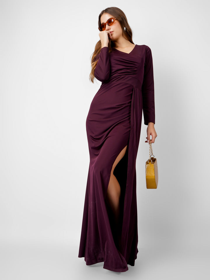 FRONT SLIT CLASSY MAXI DRESS