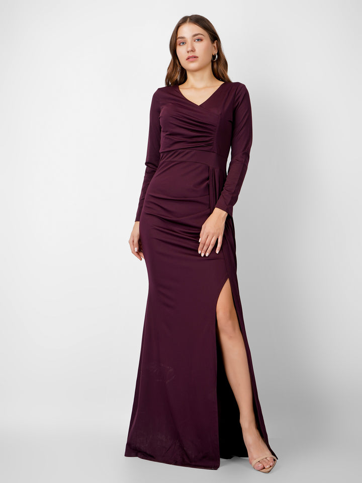 FRONT SLIT CLASSY MAXI DRESS