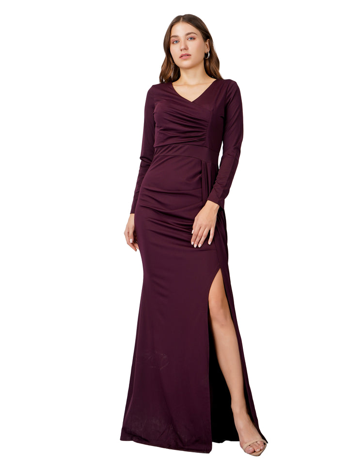 FRONT SLIT CLASSY MAXI DRESS