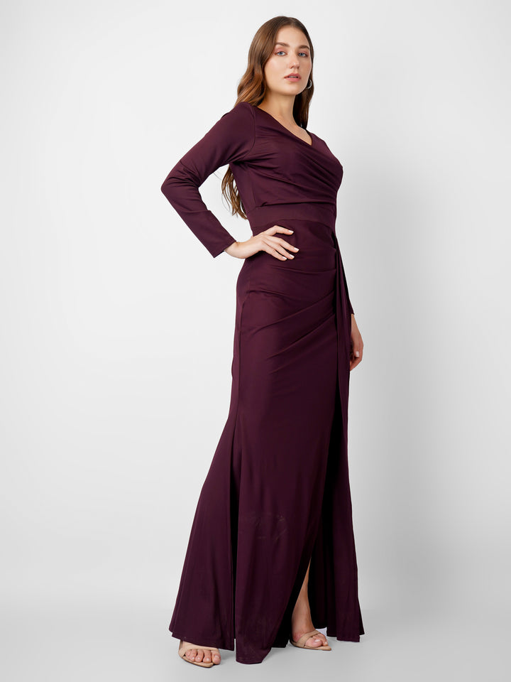 FRONT SLIT CLASSY MAXI DRESS