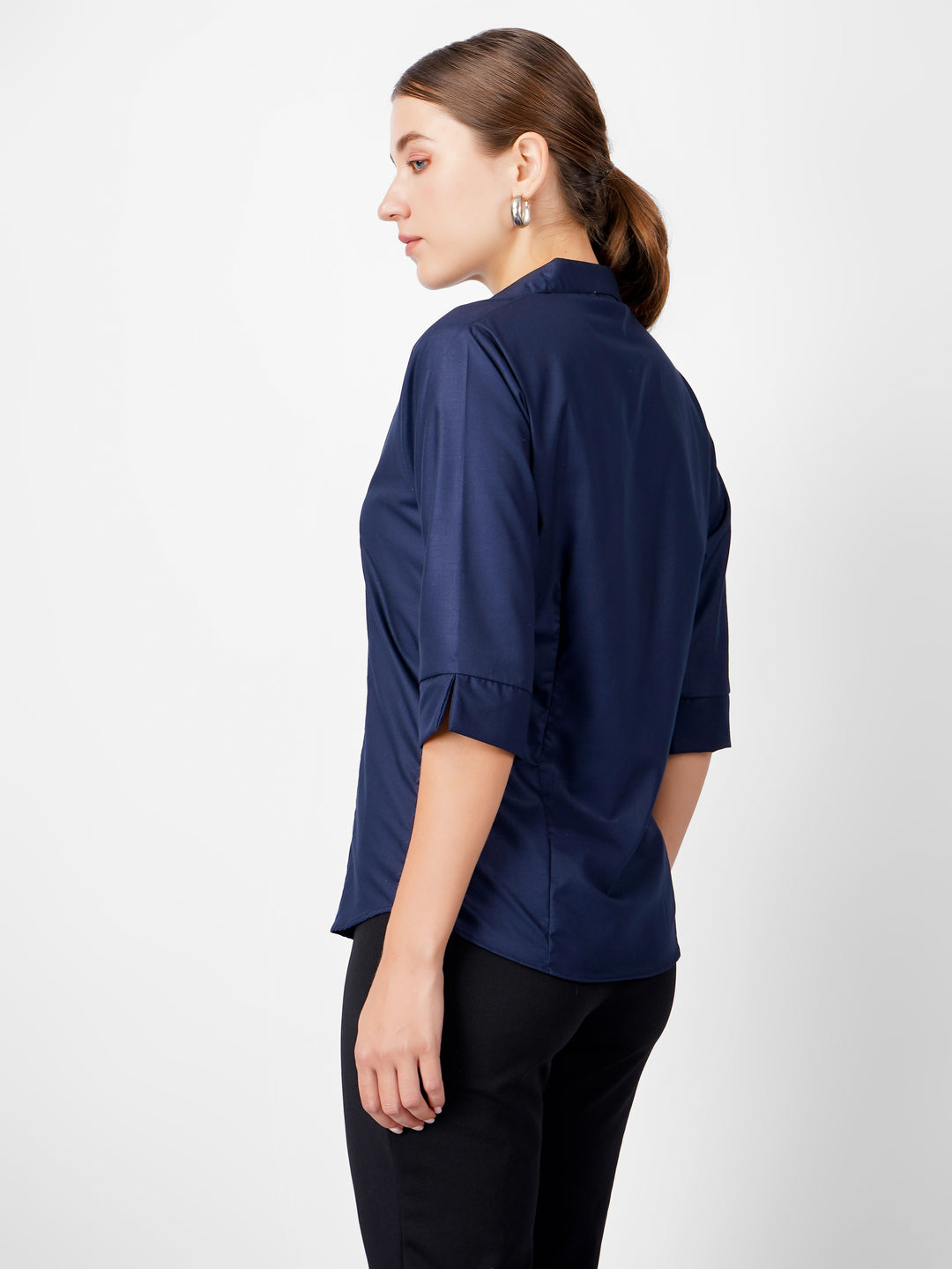 NAVY BLUE CLASSIC COTTON SHIRT