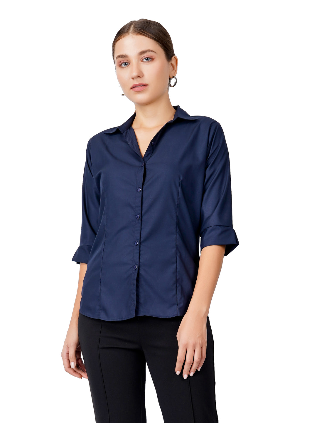 NAVY BLUE CLASSIC COTTON SHIRT