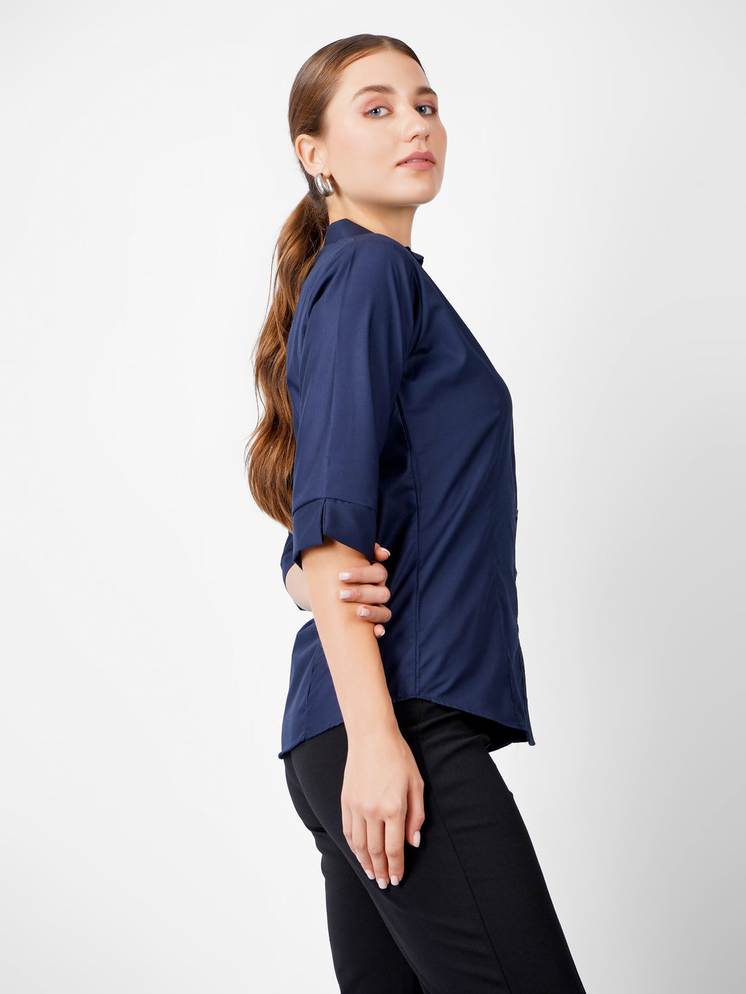 NAVY BLUE CLASSIC COTTON SHIRT