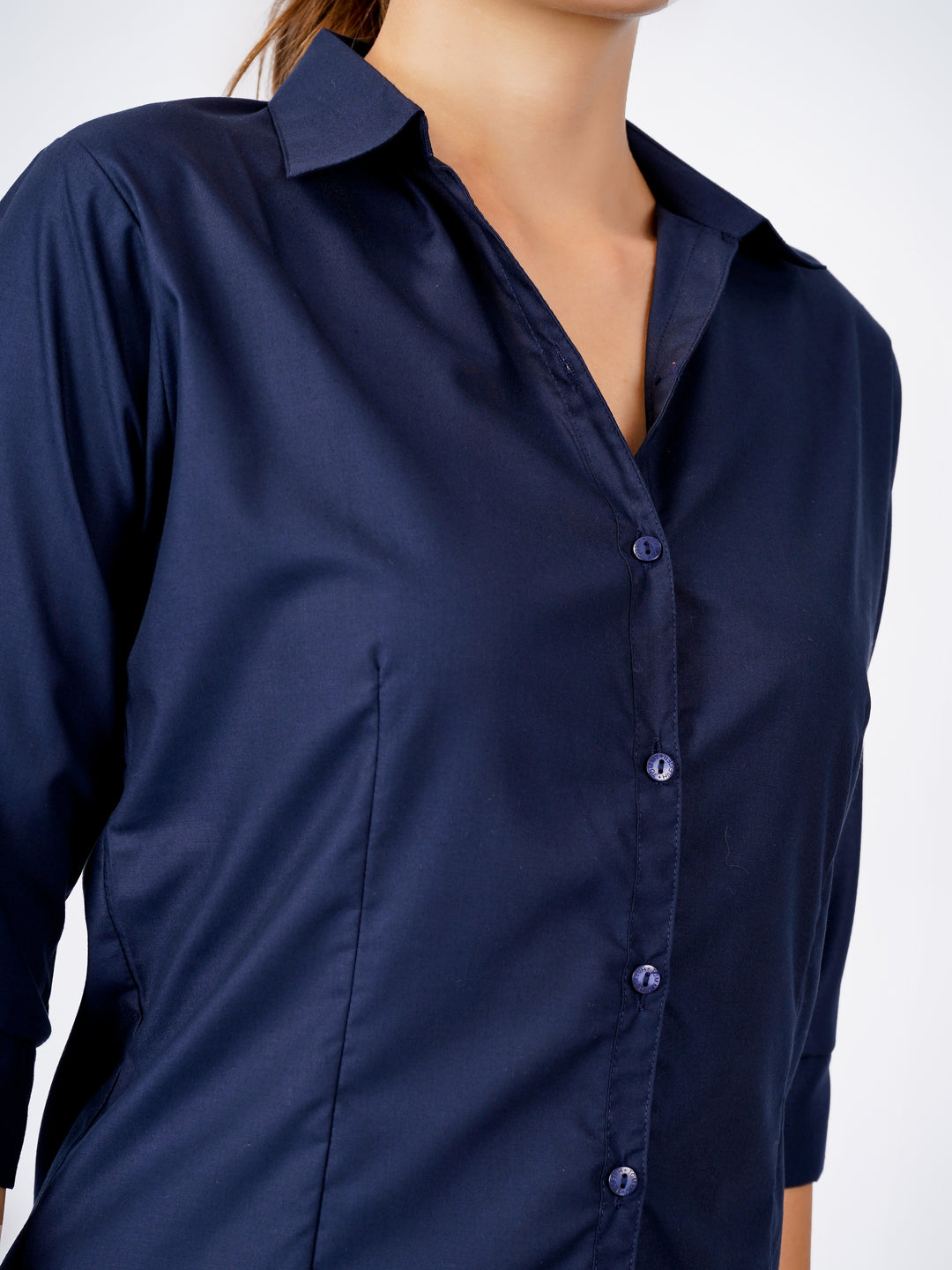 NAVY BLUE CLASSIC COTTON SHIRT