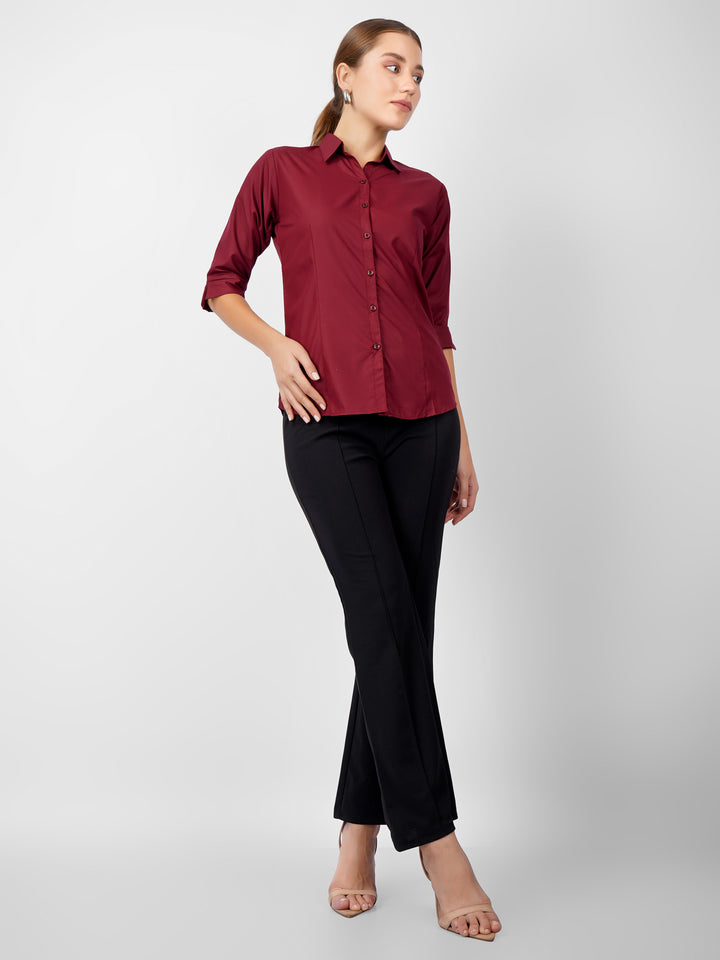 WINE CLASSIC COTTON SHIRT PLUS SIZE