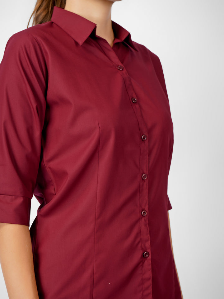 WINE CLASSIC COTTON SHIRT PLUS SIZE