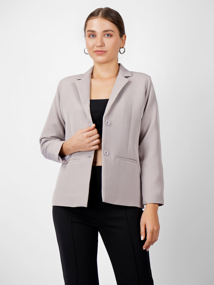 Grey Regular-fit Blazer