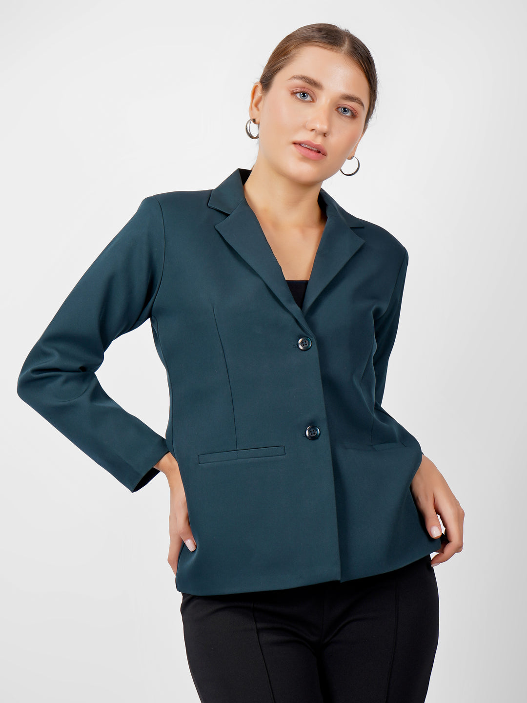 Bottle Green Regular-fit Blazer