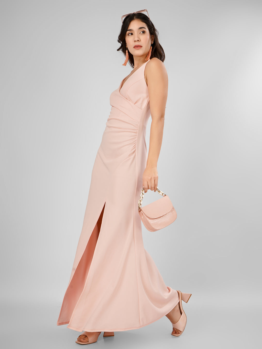 OVERLAP SLITSTYLE MAXI DRESS