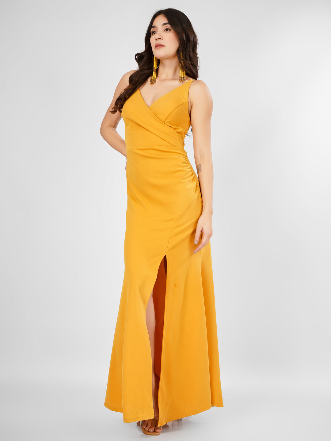 OVERLAP SLITSTYLE MAXI DRESS