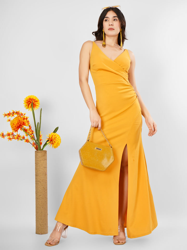 OVERLAP SLITSTYLE MAXI DRESS