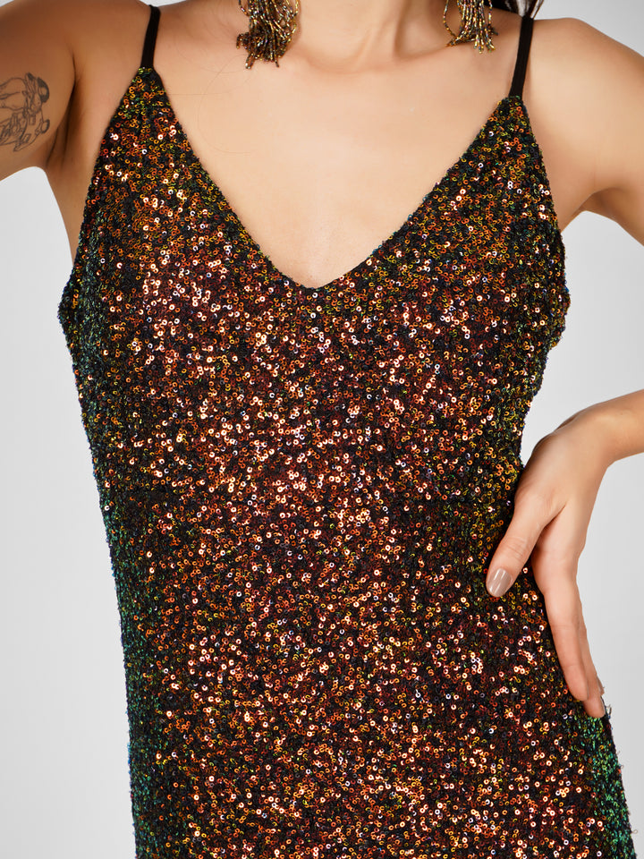 SEQUINED MAXI DRESS