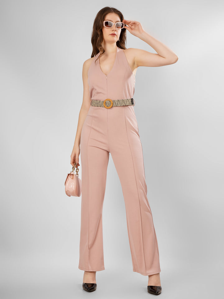 BACK KNOT BETLTED JUMPSUIT