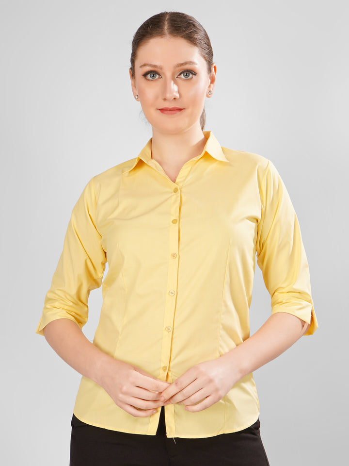 YELLOW CLASSIC COTTON SHIRT