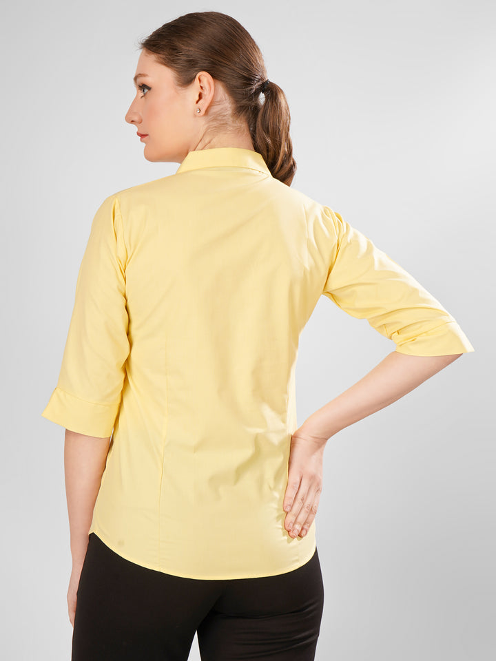 YELLOW CLASSIC COTTON SHIRT