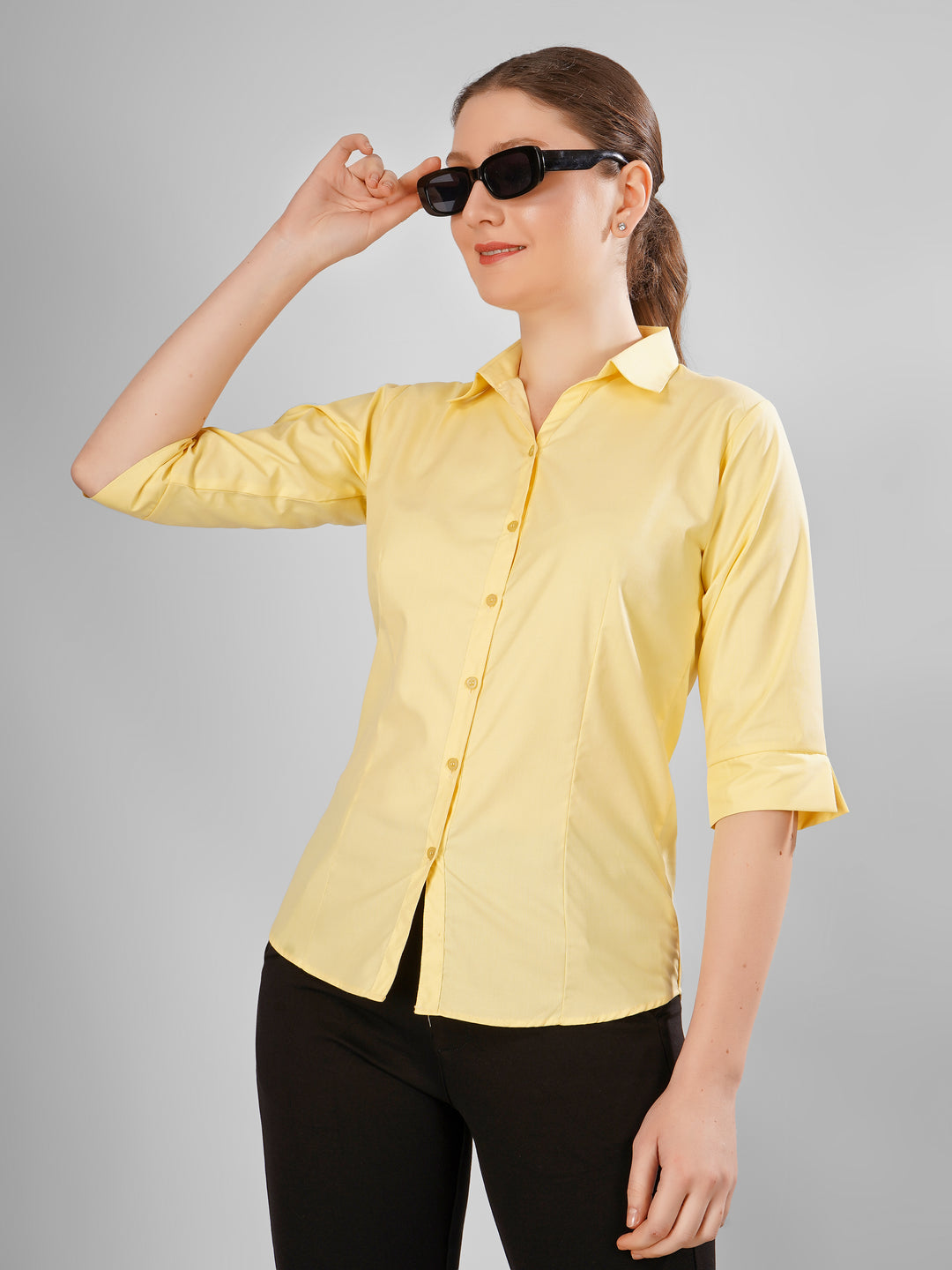 YELLOW CLASSIC COTTON SHIRT