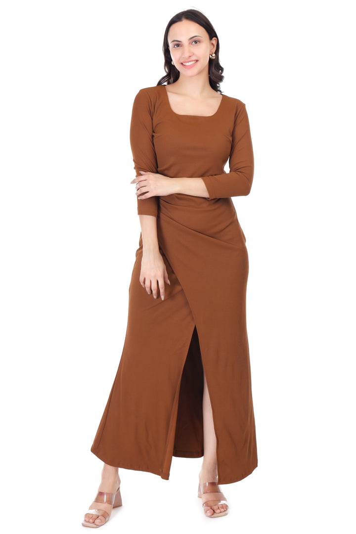 SQUARE NECK CLASSY MAXI DRESS