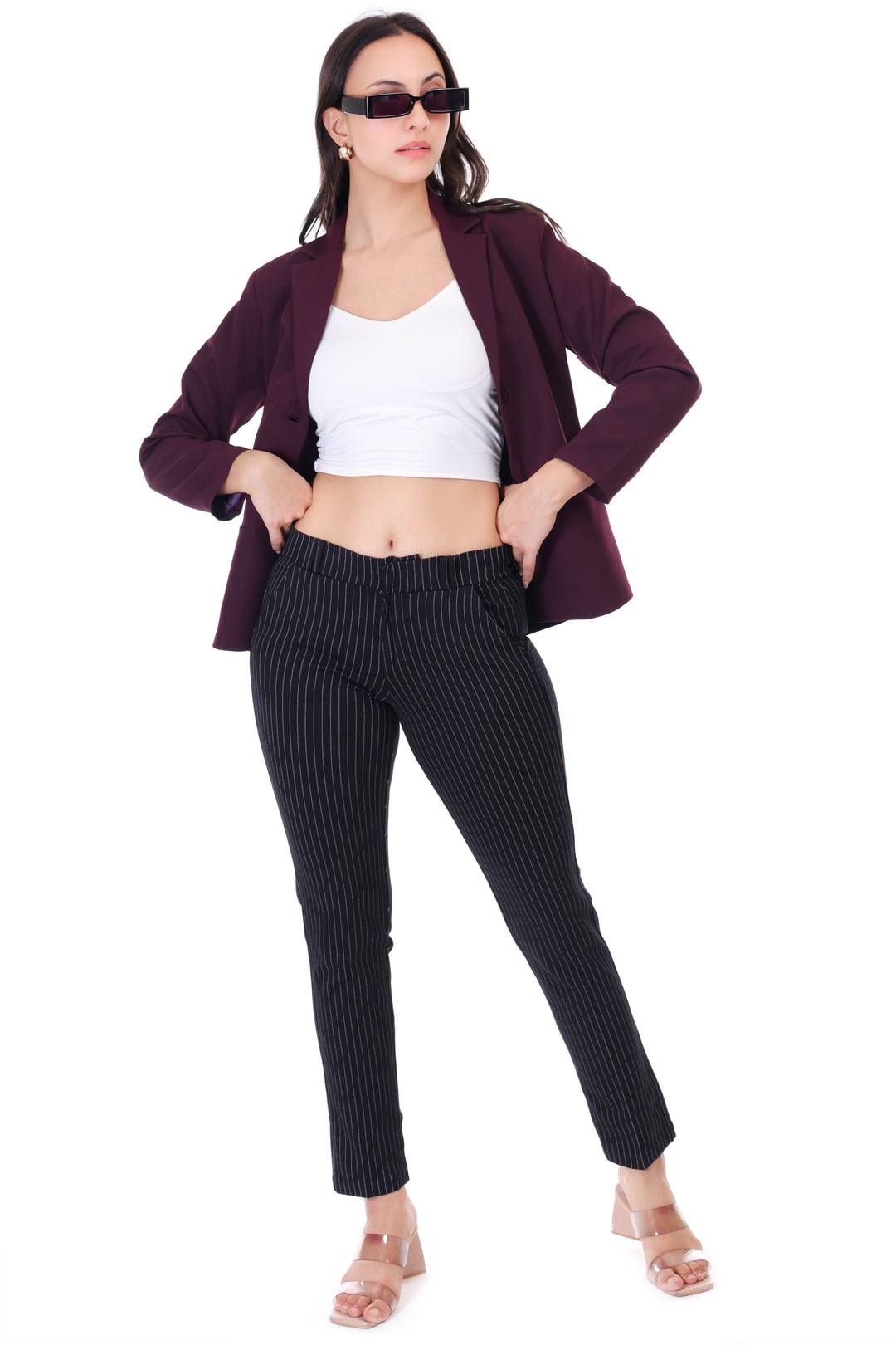 Wine Regular-fit Blazer