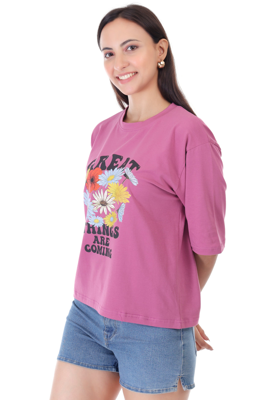 SLOUCHSTYLE TEE-PEACH