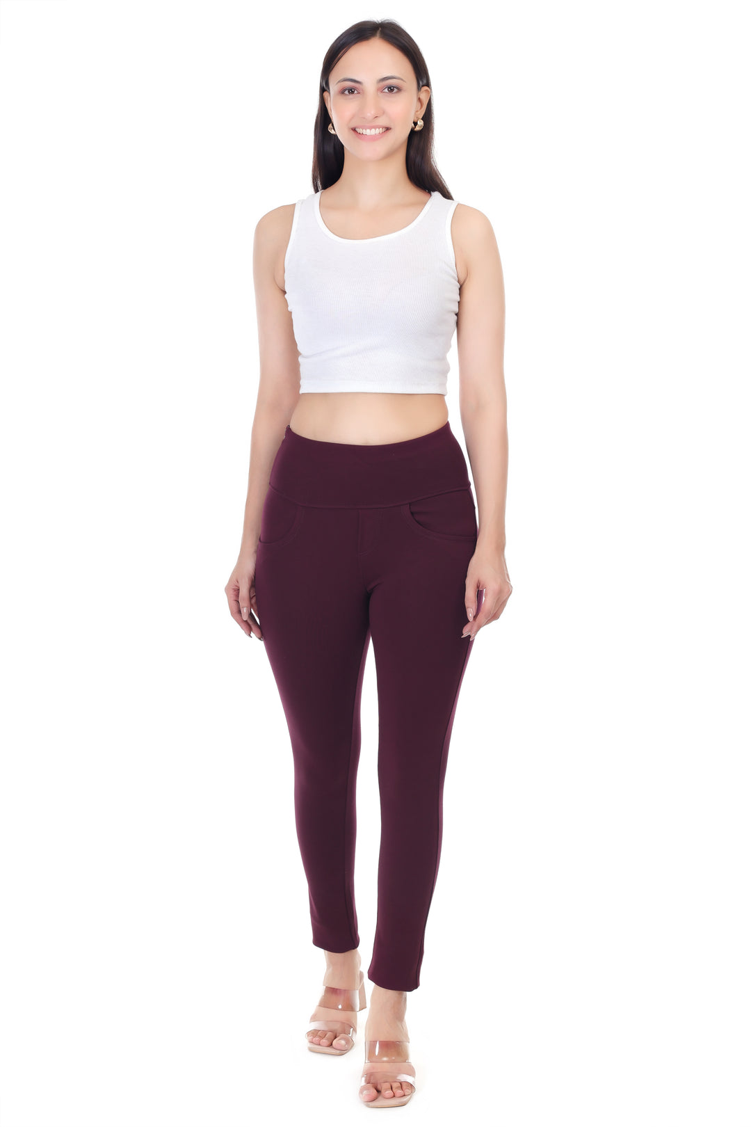 SwiftZip Jeggings - Wine