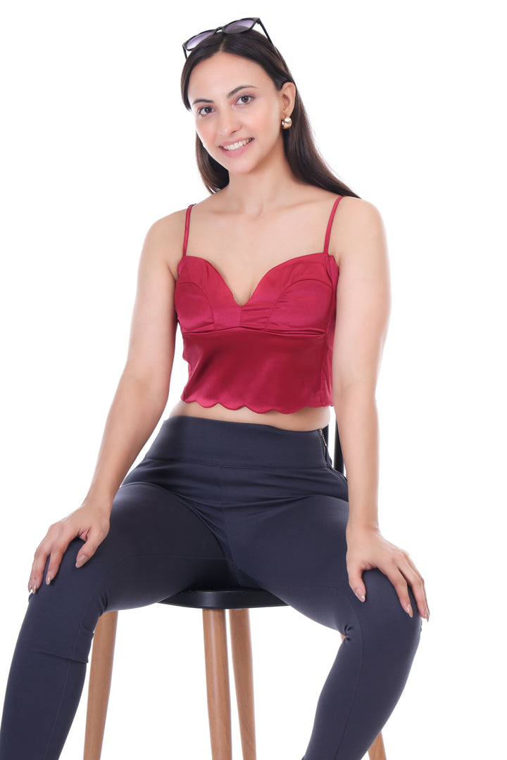 SpagFlex Top- Maroon