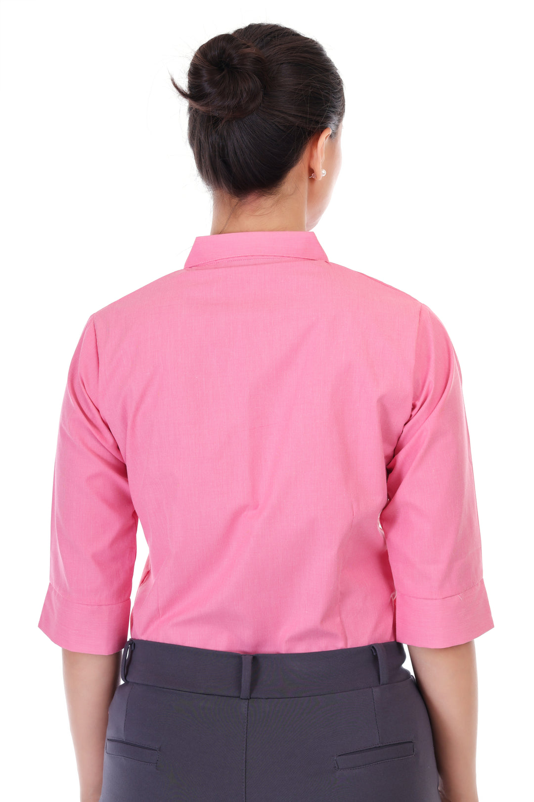 DARK PINK CLASSIC COTTON SHIRT PLUS SIZE