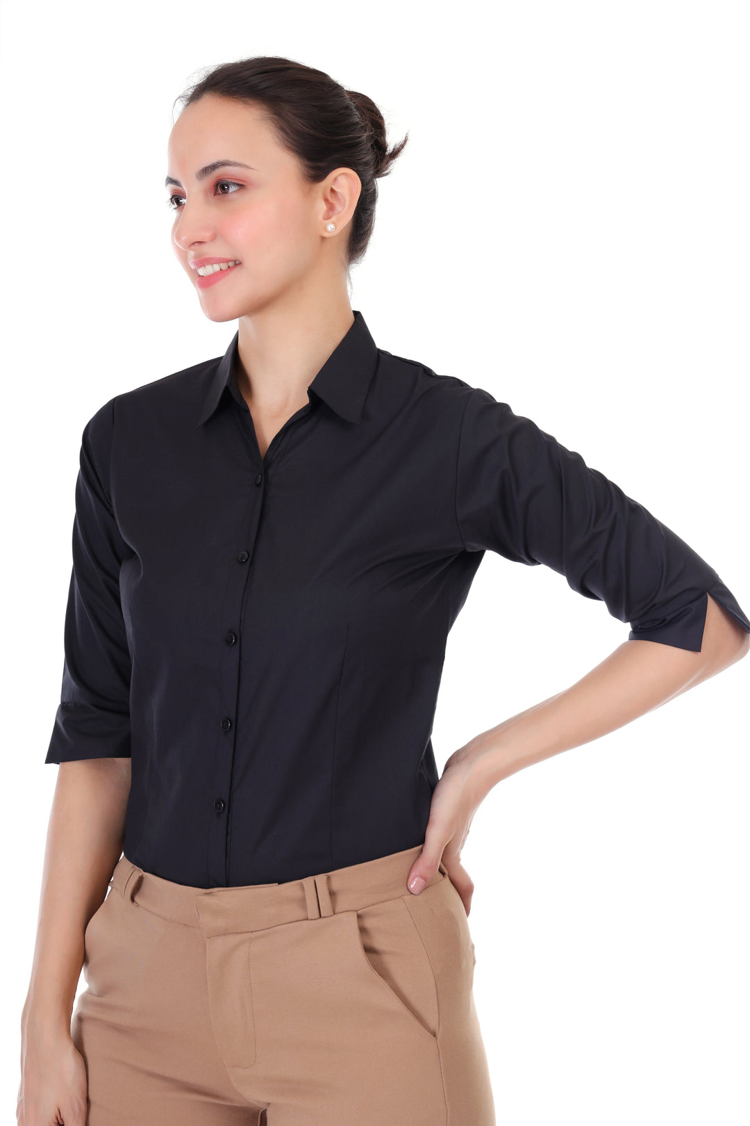 BLACK CLASSIC COTTON SHIRT