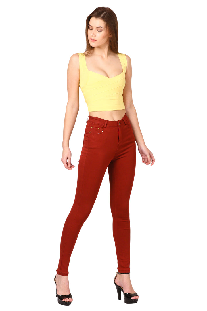 SuperFit Jeggins- Maroon