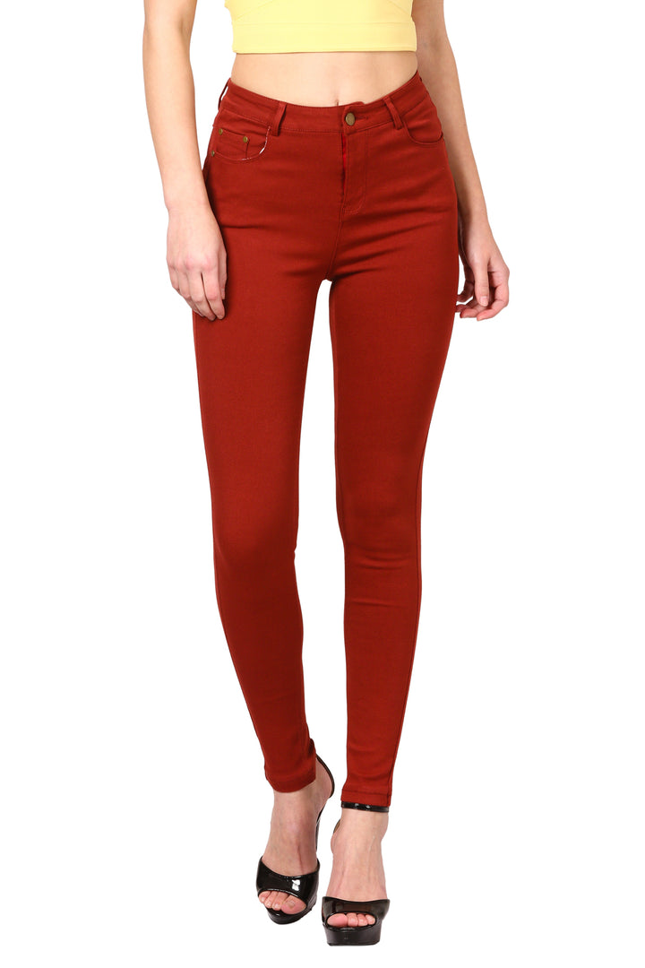 SuperFit Jeggins- Maroon