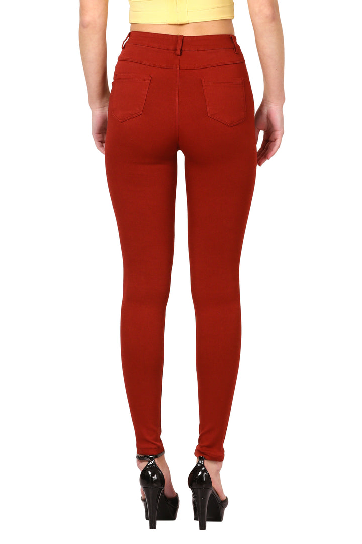 SuperFit Jeggins- Maroon