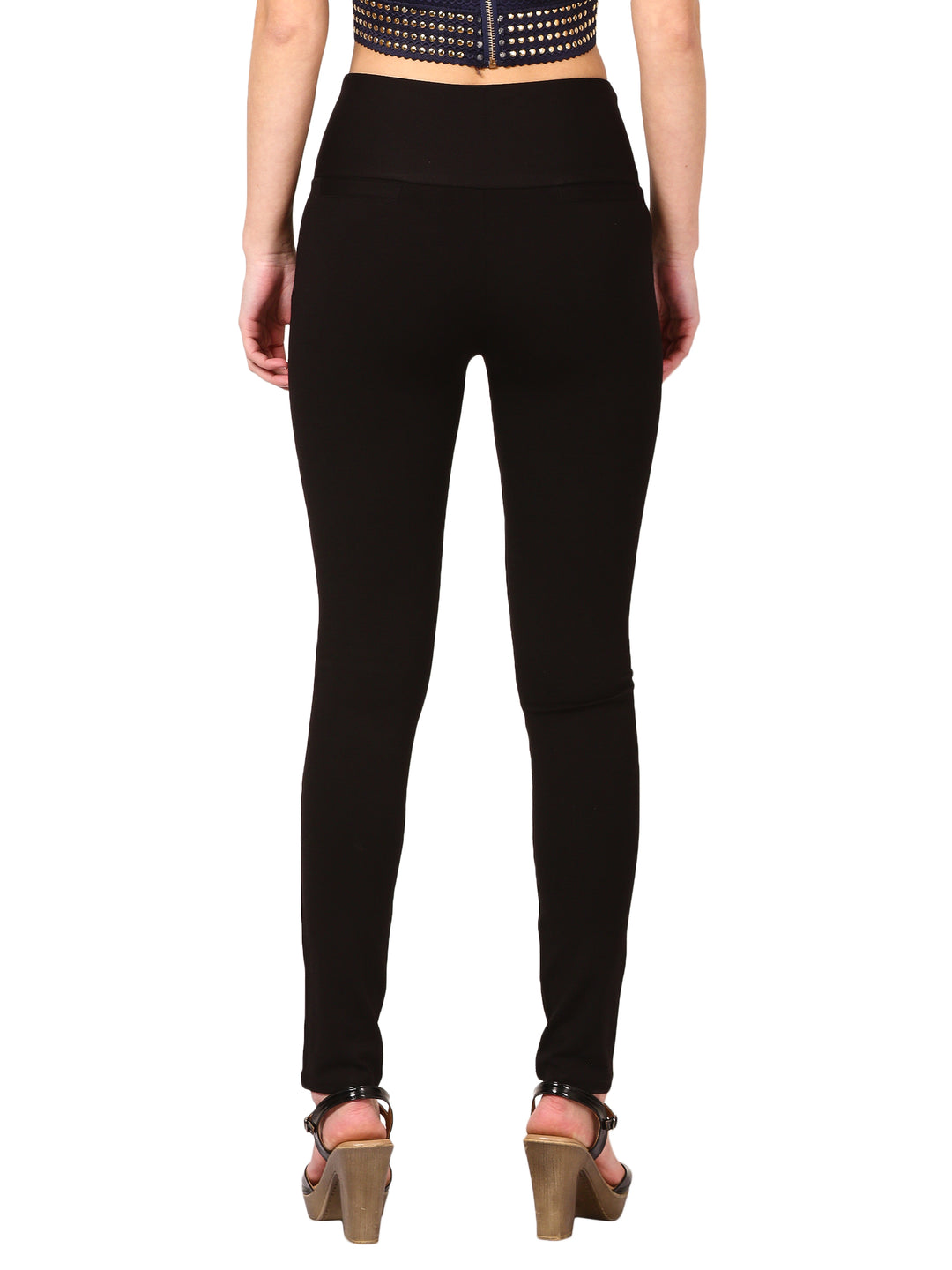 Dynamic Cutout Jeggings - black