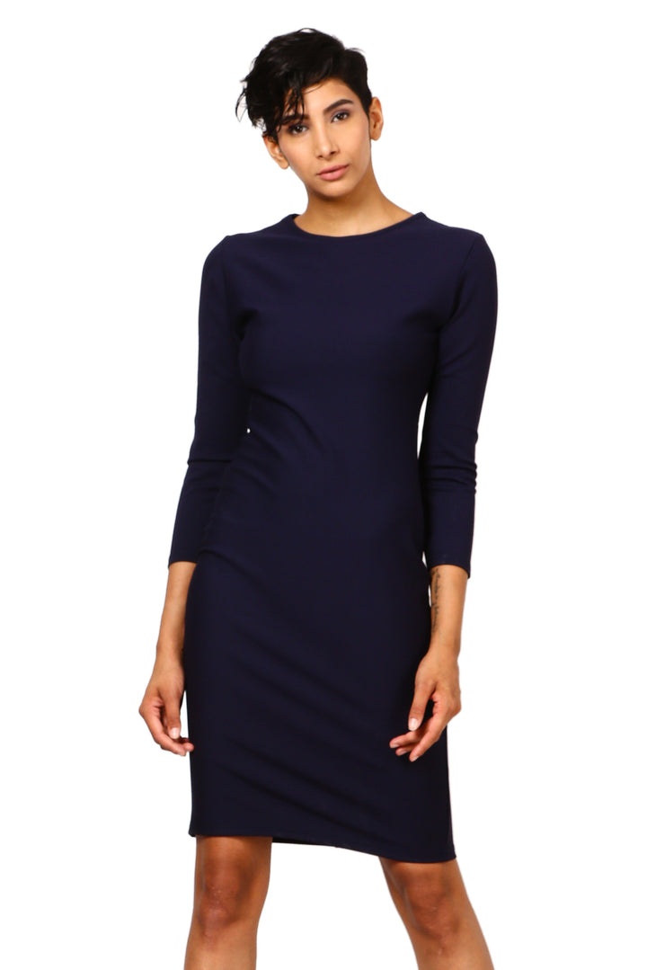 Timeless Elegance Formal Dress -Navy Blue